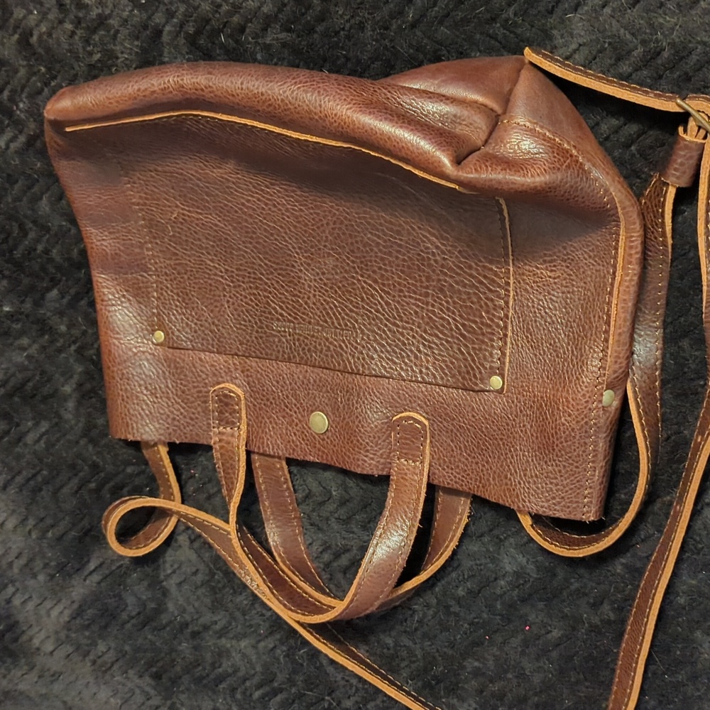 Portland leather goods mini Crossbody tote